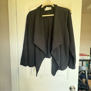 Avenue Black Women's Open Front Cardigan